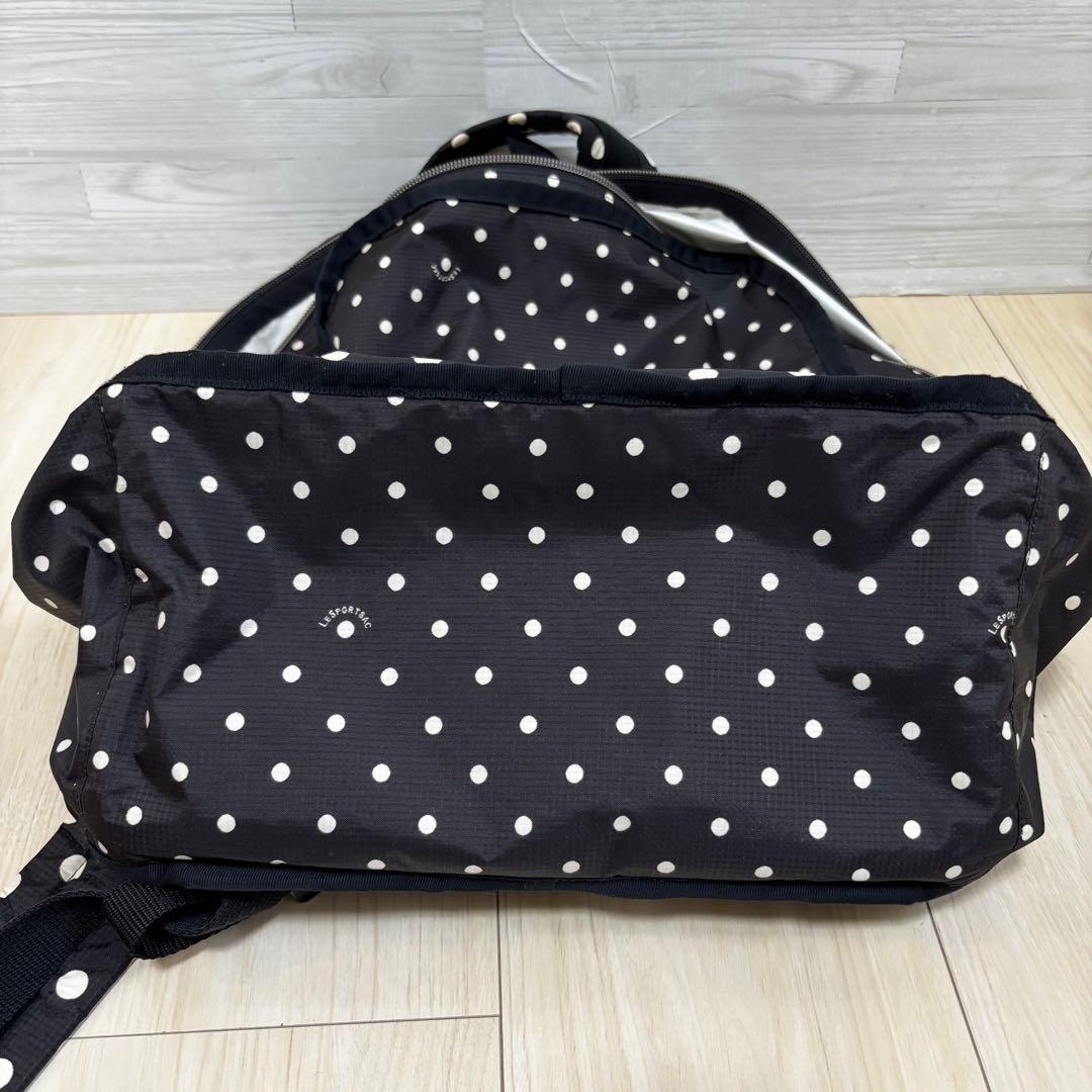 LeSportsac レスポートサック エッセンシャル リュック ドット　黒