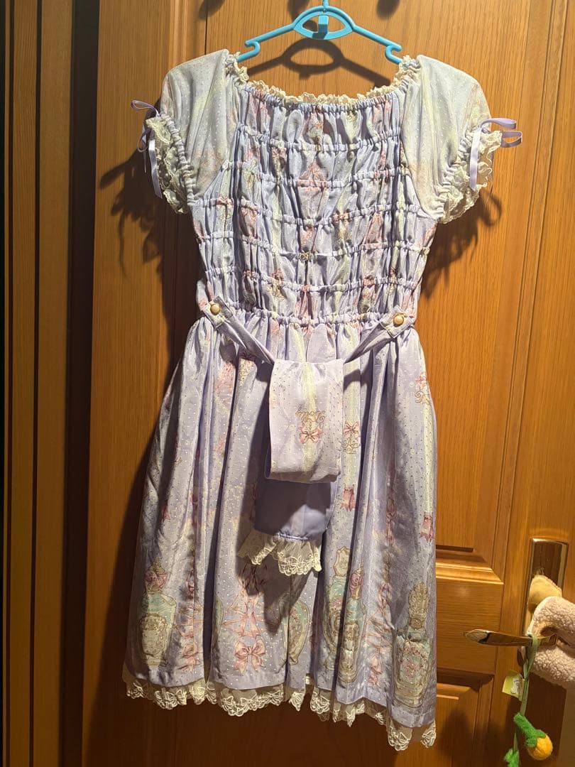 d*7様 angelic pretty香水瓶柄ノースリーブワンピース紫色