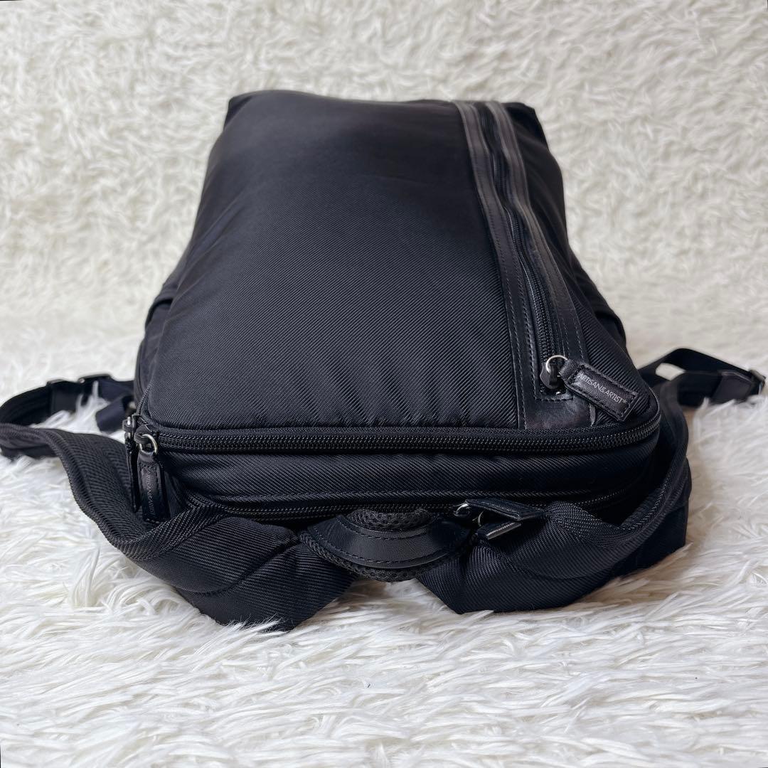 アルティザン&アーティスト リュック 多機能 マザーズバッグ 黒 自立 多機能