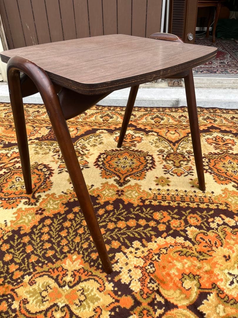 希少 HSK 飛騨産業 キツツキ アイガー サイドテーブル 昭和レトロ 当時物