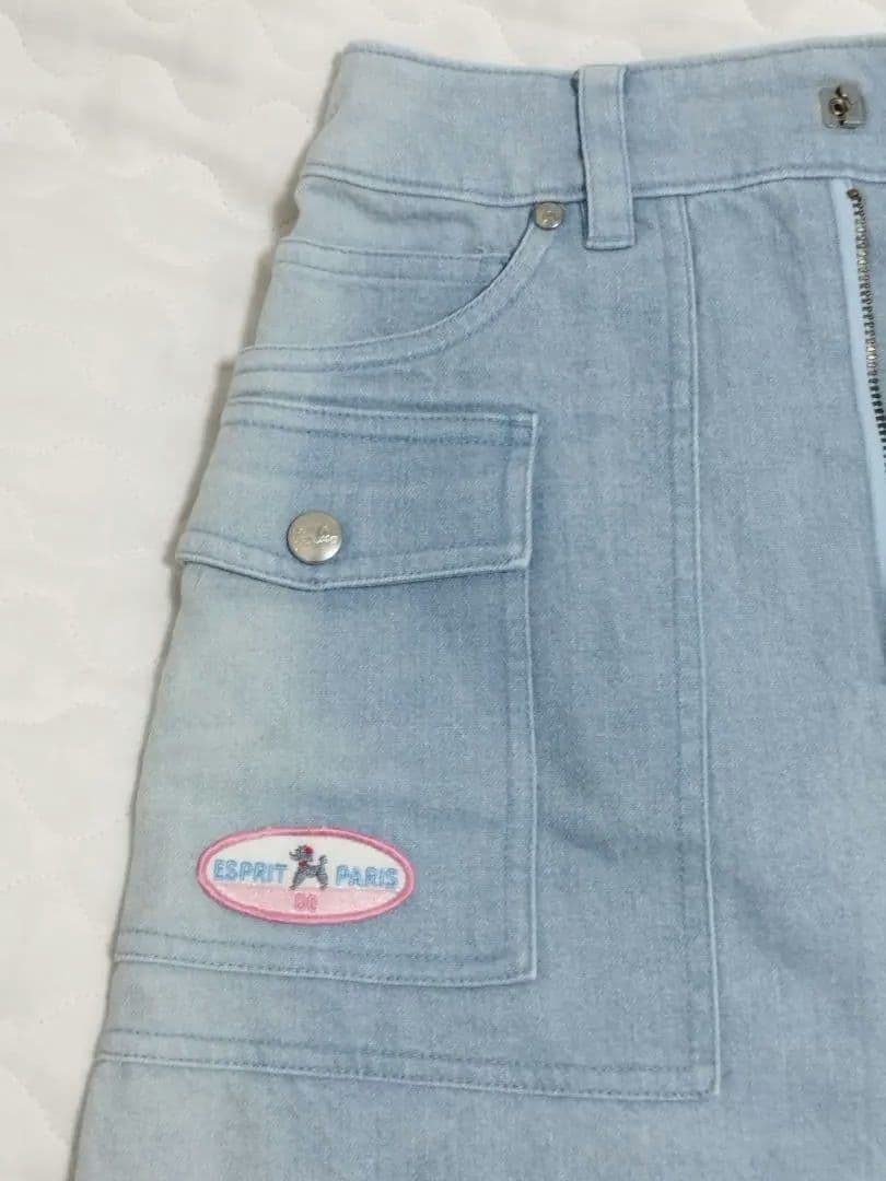 希少】ポンポネット ミントくん デニム台形スカート 160