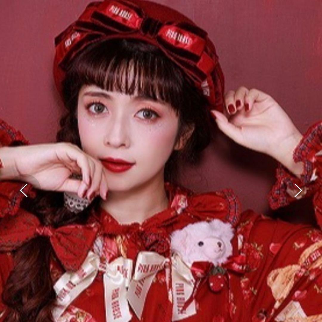 み*ね様 週末限定価格‼︎ PINK HOUSE×青木美沙子 リボン ベレー帽
