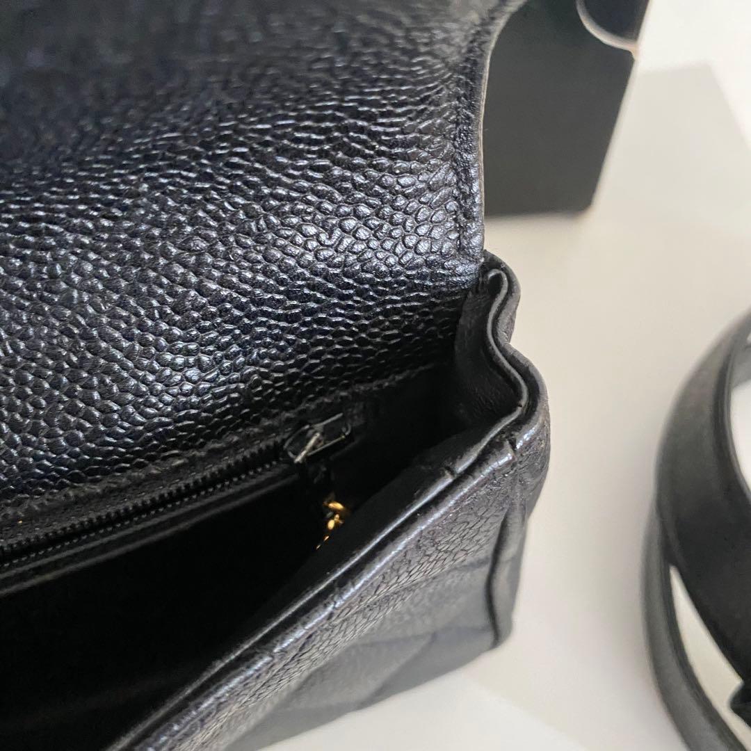 シャネル　ウエストポーチ マトラッセ キャビアスキン