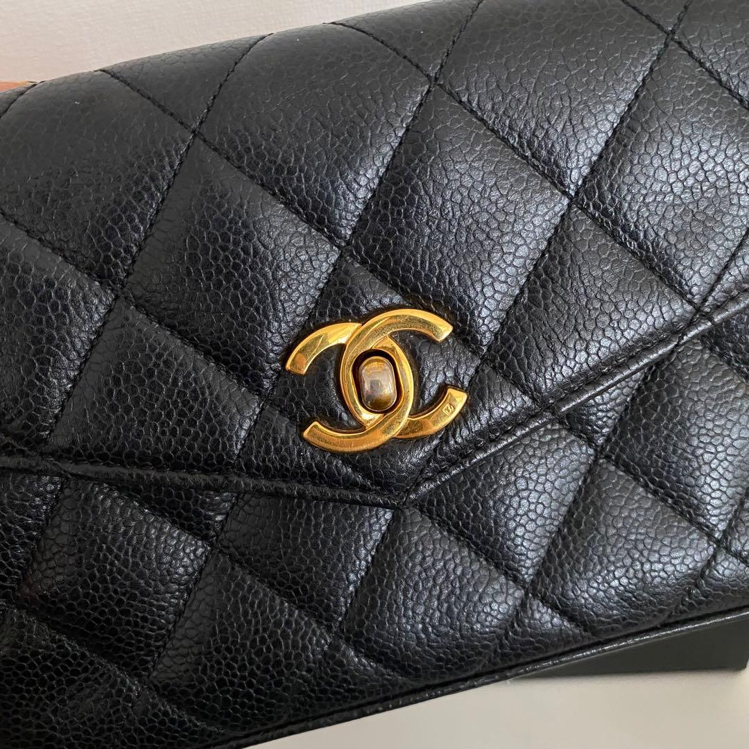 シャネル　ウエストポーチ マトラッセ キャビアスキン