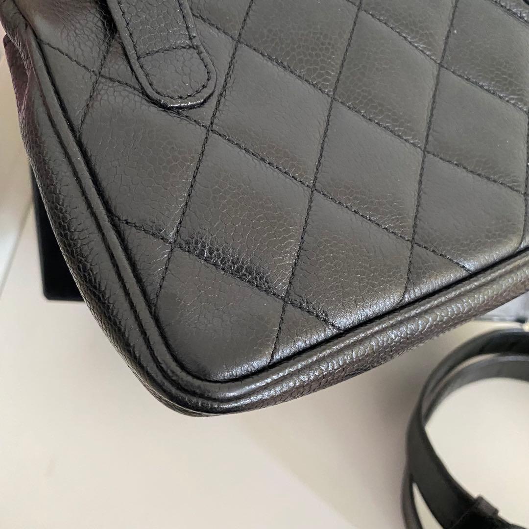 シャネル　ウエストポーチ マトラッセ キャビアスキン