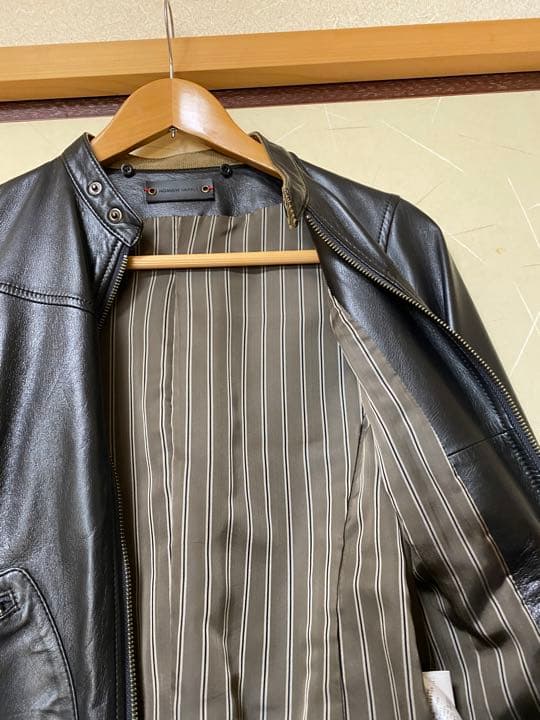 ノンブルアンペール ノーカラーレザージャケット