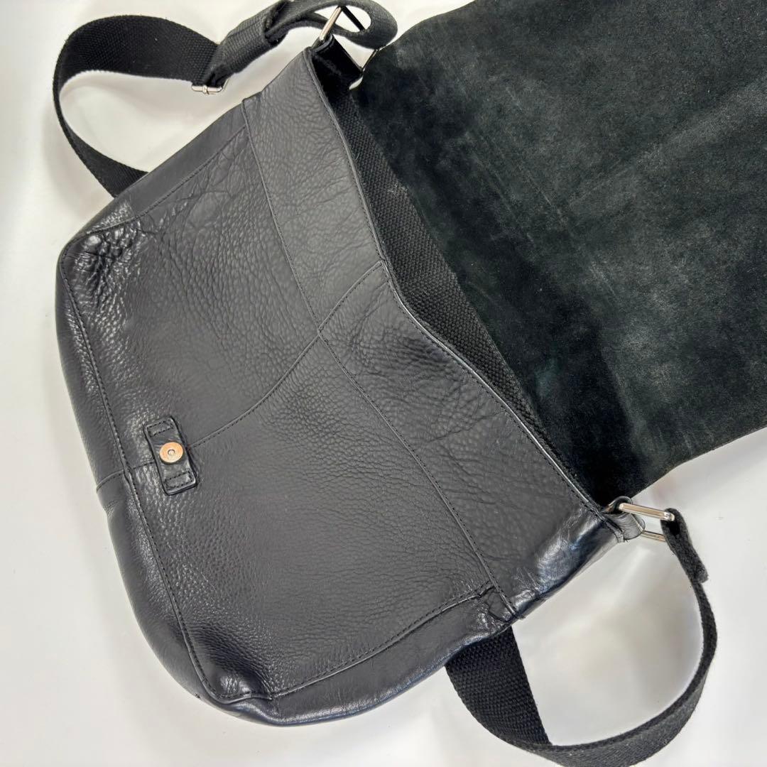 希少✨オールドgapオールレザーバッグメッセンジャーバッグ　ブラック