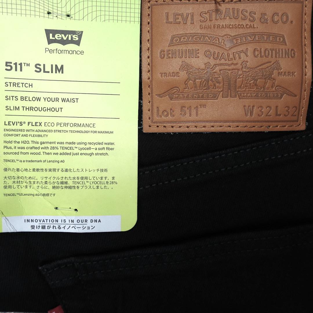 Levi's 511 SLIM ブラックデニム W32 L32　赤西仁さん着用