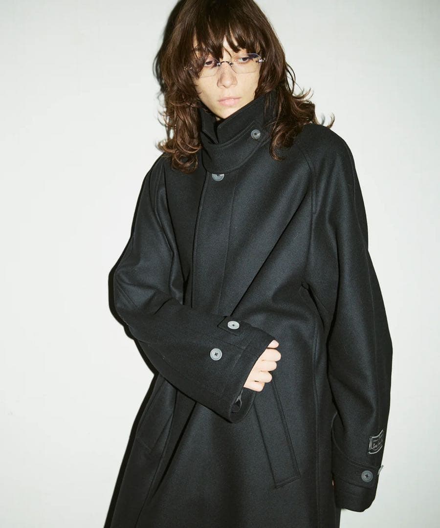 ジャケット・アウター Super140sPrimeOver Melton Balmachan Coat