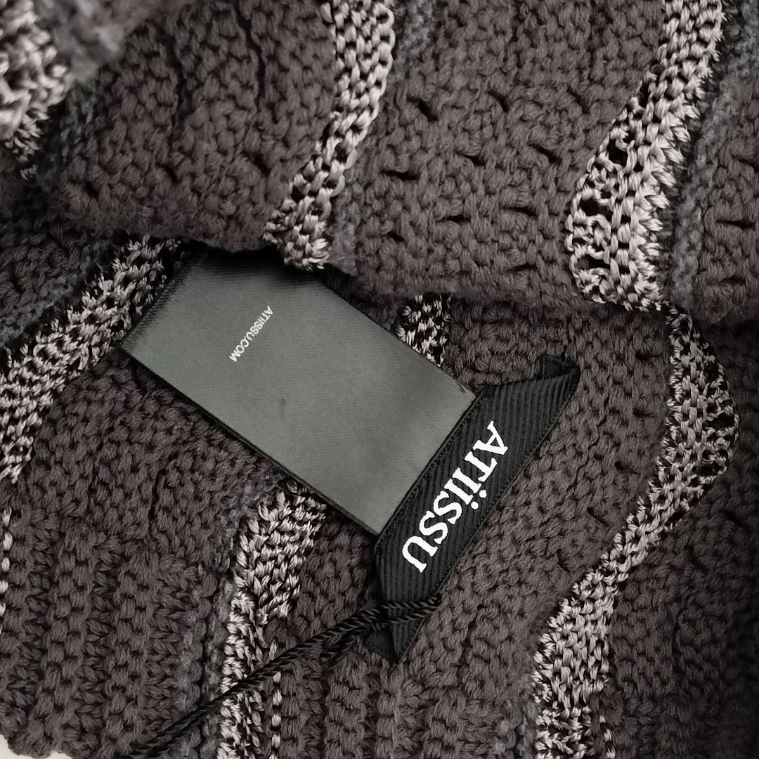 ATiiSSU アティッシュ ニット帽 ウェーブビーニー 韓国 帽子 - メルカリ