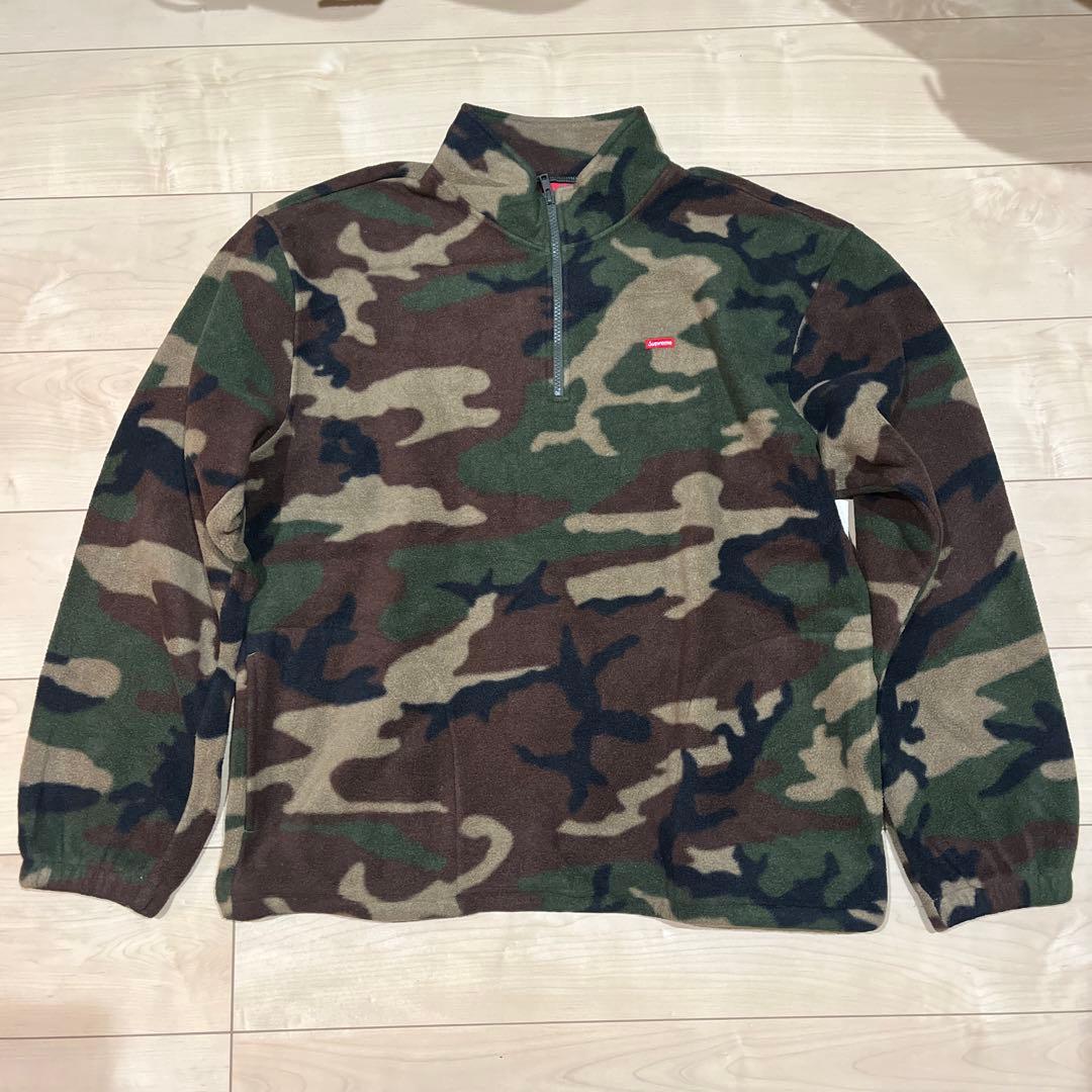 シュプリーム スモールボックス フリース ボア ジップ カモフラ 迷彩