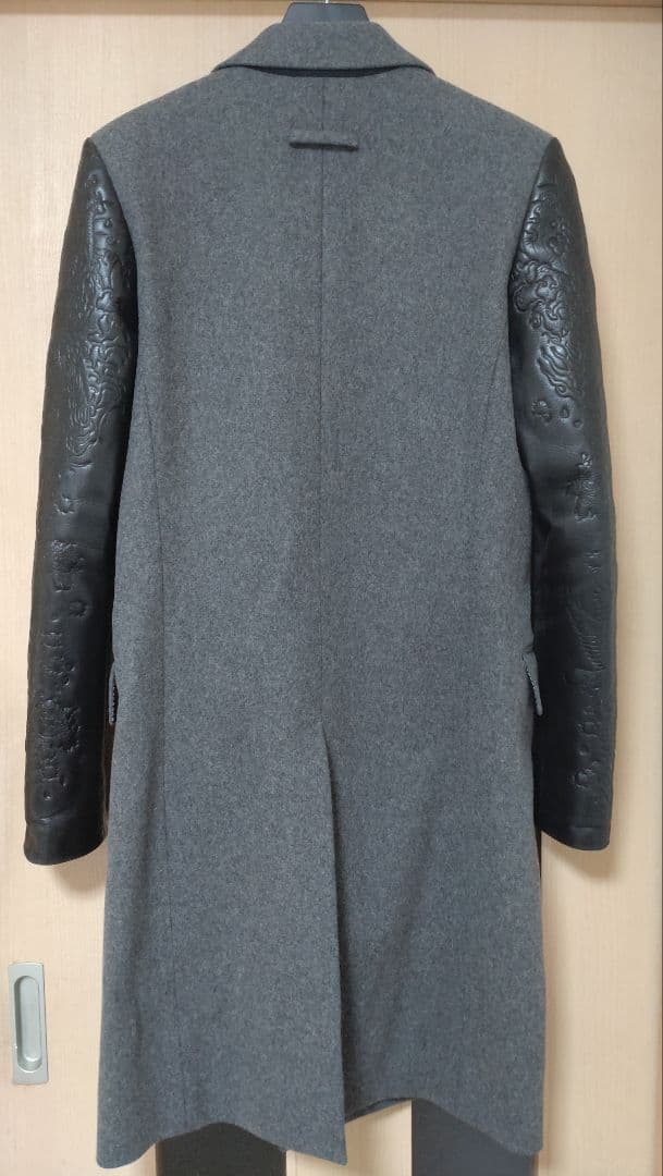 Jean Paul GAULTIERコ―ト／レザー切替／タトゥー／イタリア製希少