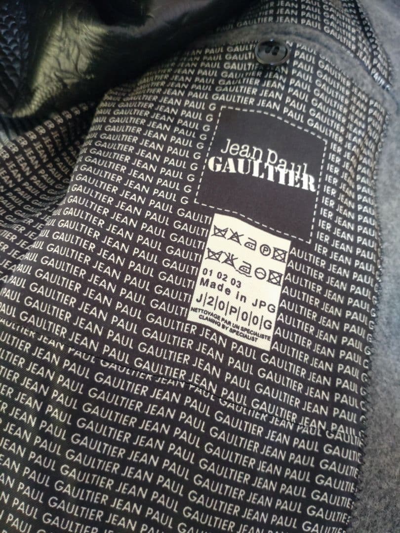 Jean Paul GAULTIERコ―ト／レザー切替／タトゥー／イタリア製希少