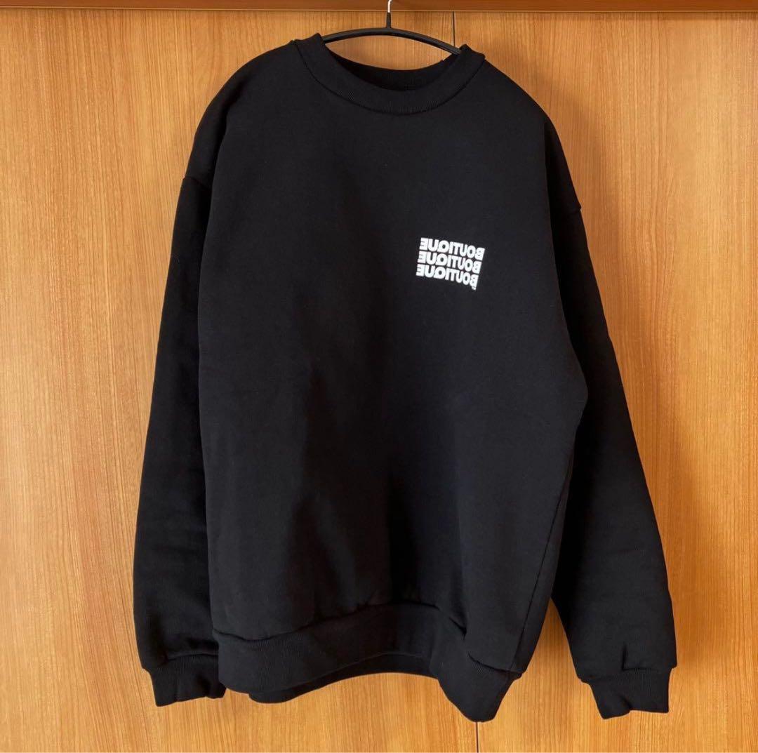 boutique aoyama クルーネック スウェット ブラック　廃盤カラー