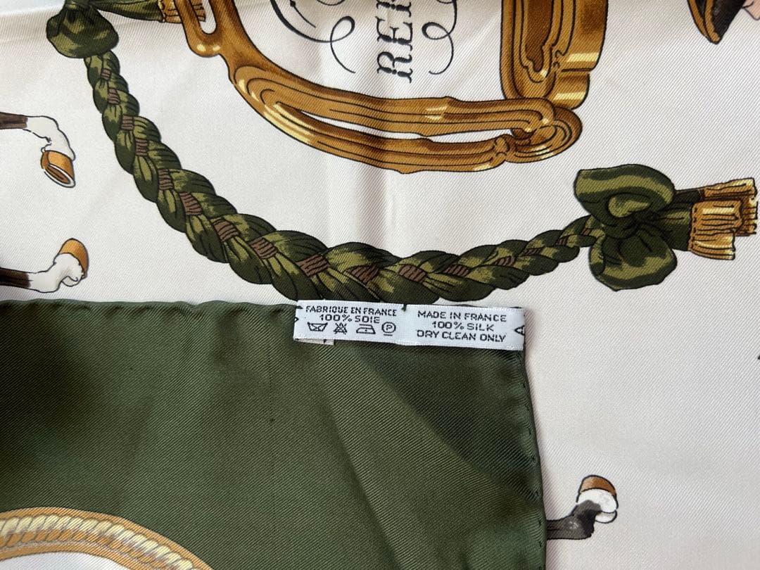 【最終価格】エルメス HERMES スカーフ カレ90 シルク 乗馬風景 馬