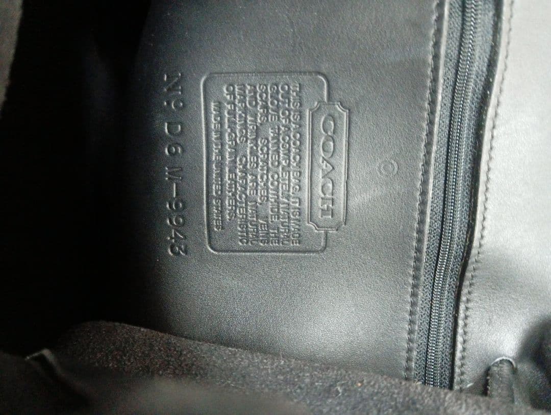 オールドコーチ　黒 レザー フラップバックパック　アメリカ製　9943