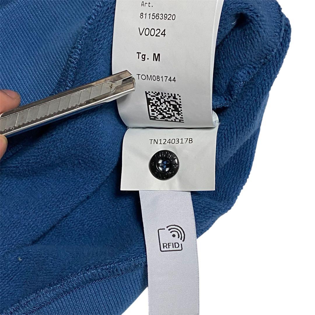 STONE  クルーネック　スウェット　ブルー　M 裏起毛