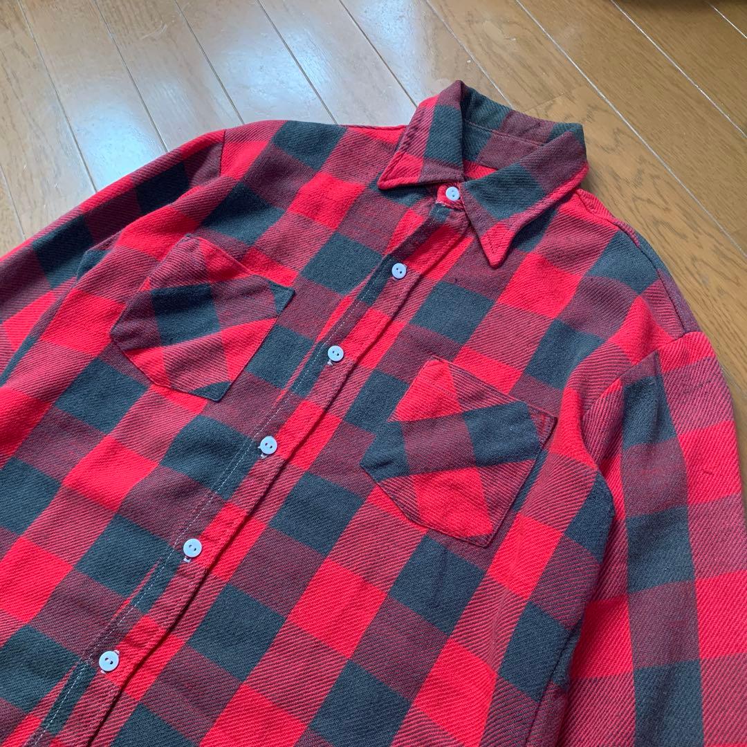 USA製◎70's BIG MAC ヘビーネルシャツ チェック 赤黒M - メルカリ