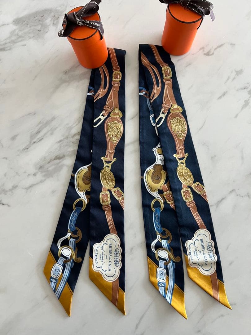 エルメス ツイリー BRIDES de GALA par ネイビーエルメス HERMES