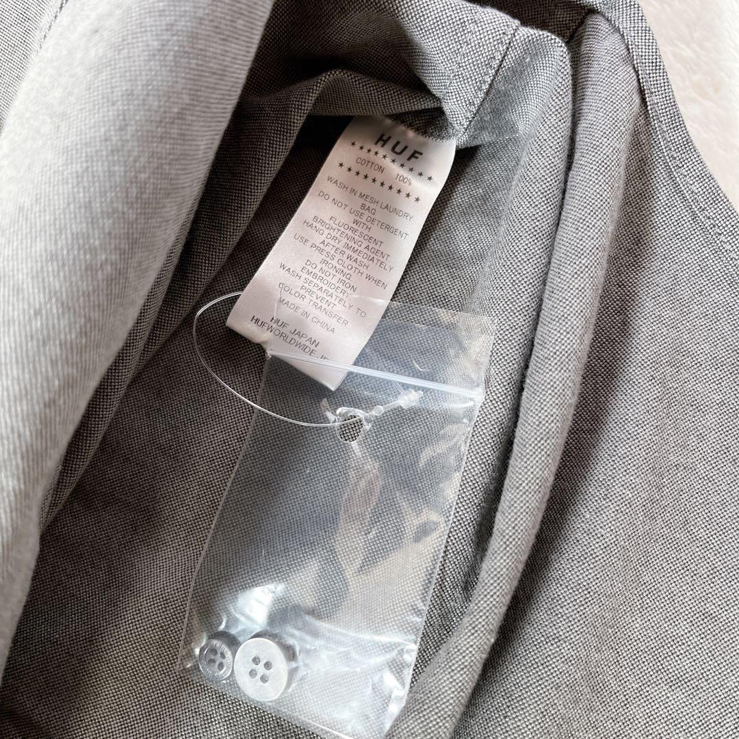 極美品 HUF ハフ シャツ 《M》 オックスフォード ロゴ 長袖 ボタンダウン