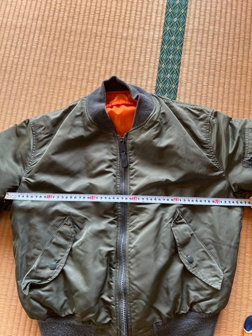 90s アメリカ製　MA-1フライトジャケット オリーブグリーン