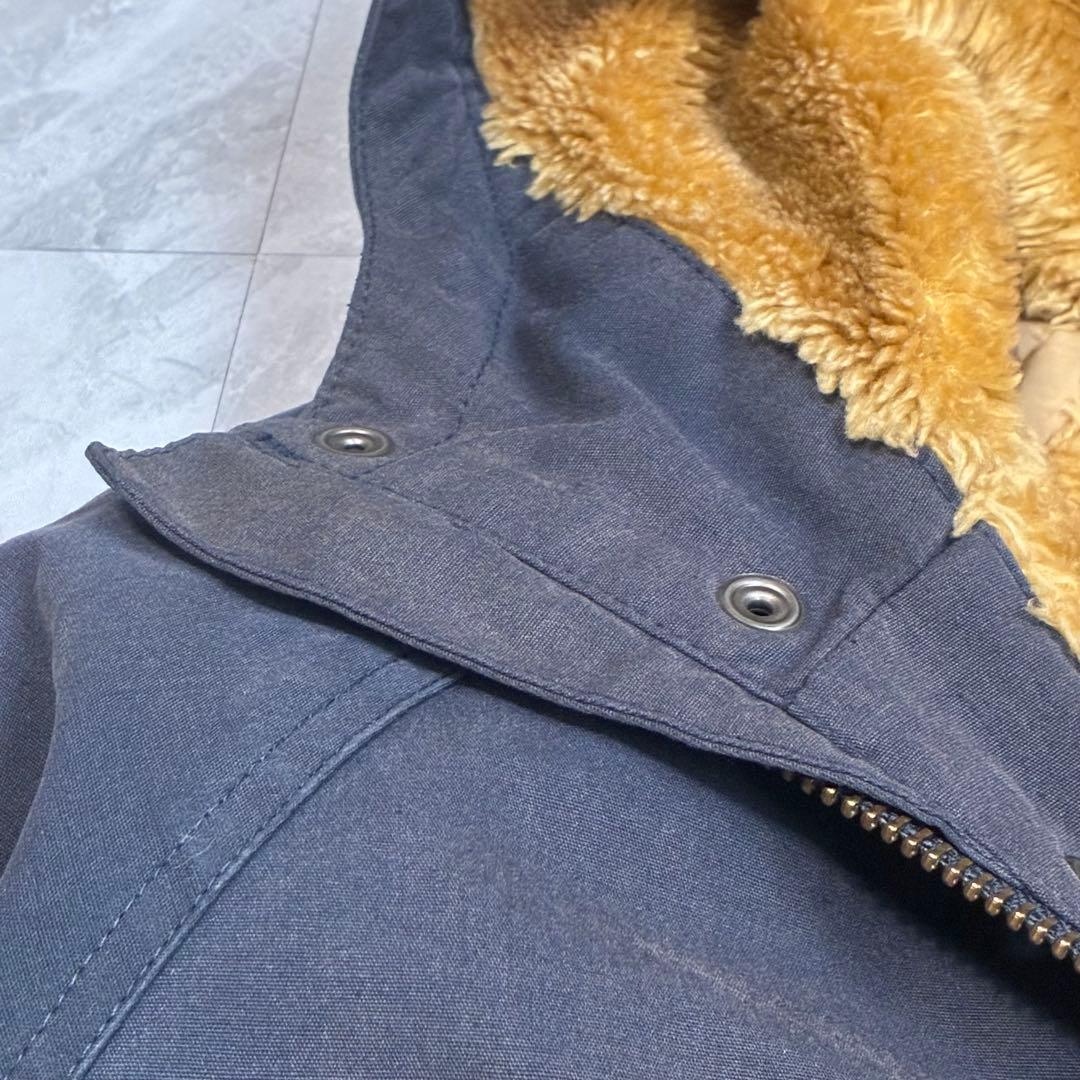 カーハート 裏ボア ダック地パーカー ネイビー アメカジ ストリート ワーク