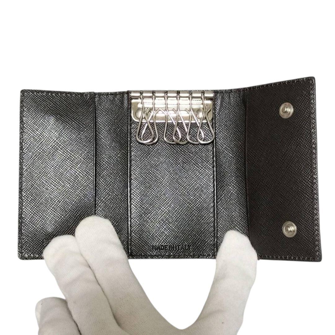 【未使用級】 PRADA プラダ キーケース 3角ロゴ 6連 テスートナイロン