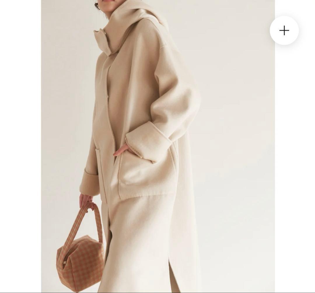 Sea Room Lynn リバーウールロングコート キャメル