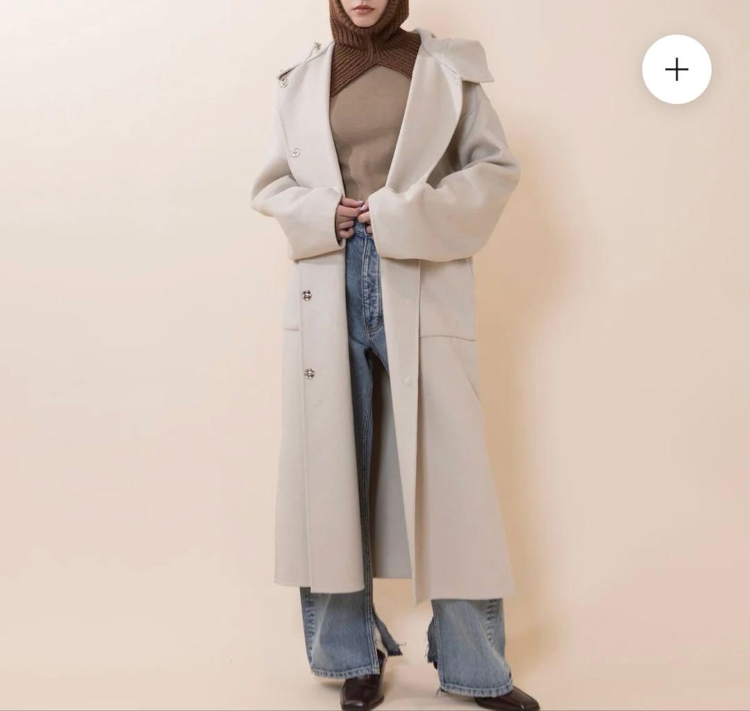 Sea Room Lynn リバーウールロングコート キャメル