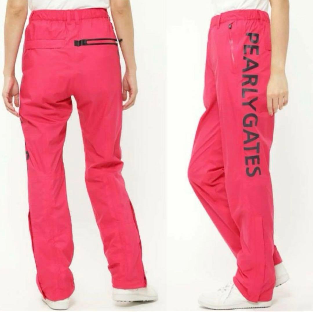 新品 パーリーゲイツ ナイロンストレッチ 千鳥柄レインウェア 上下セットアップ0