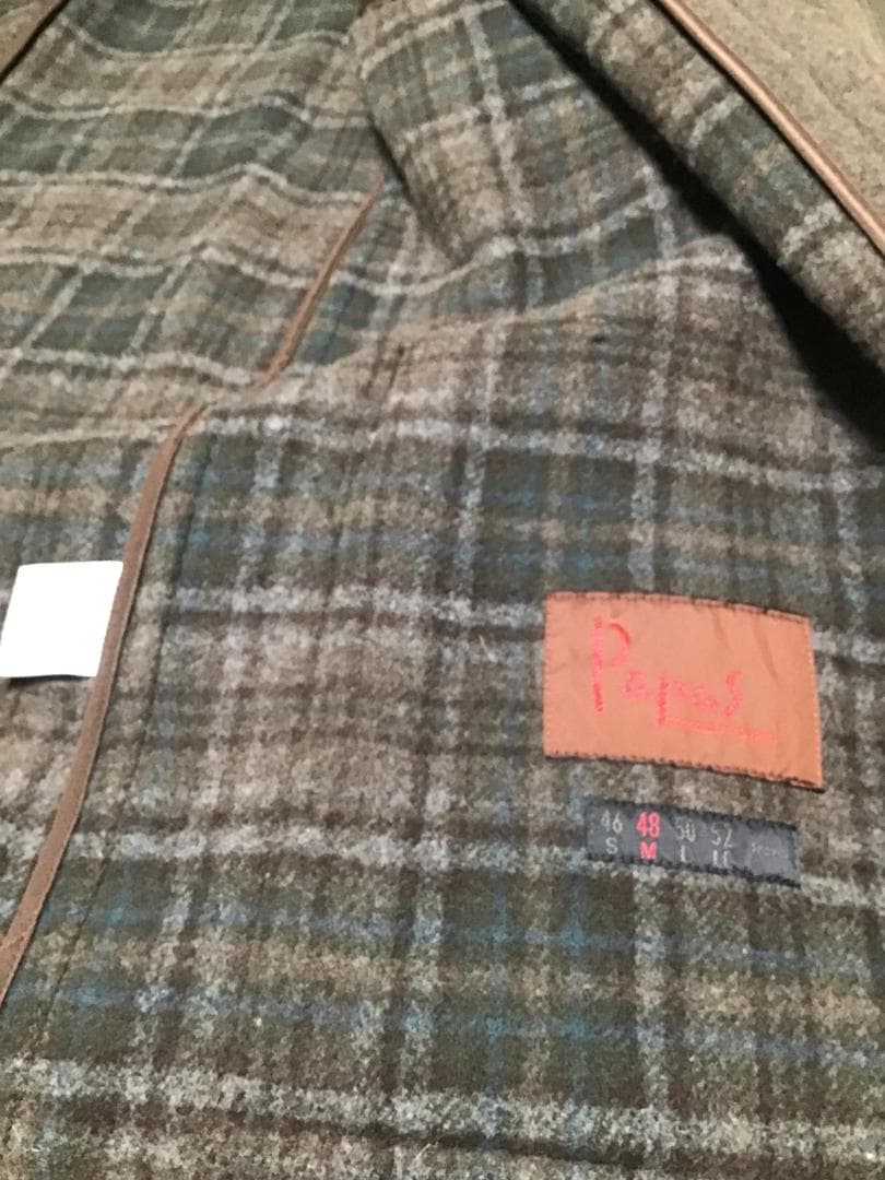 定価13万 M 使用1シーズン Papas パパス ダッフルコート ウール 茶色