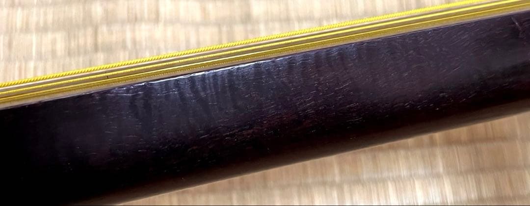 津軽三味線　高級紅木 金細 綾杉胴 鼈甲 津軽塗胴掛 両面新皮　美品