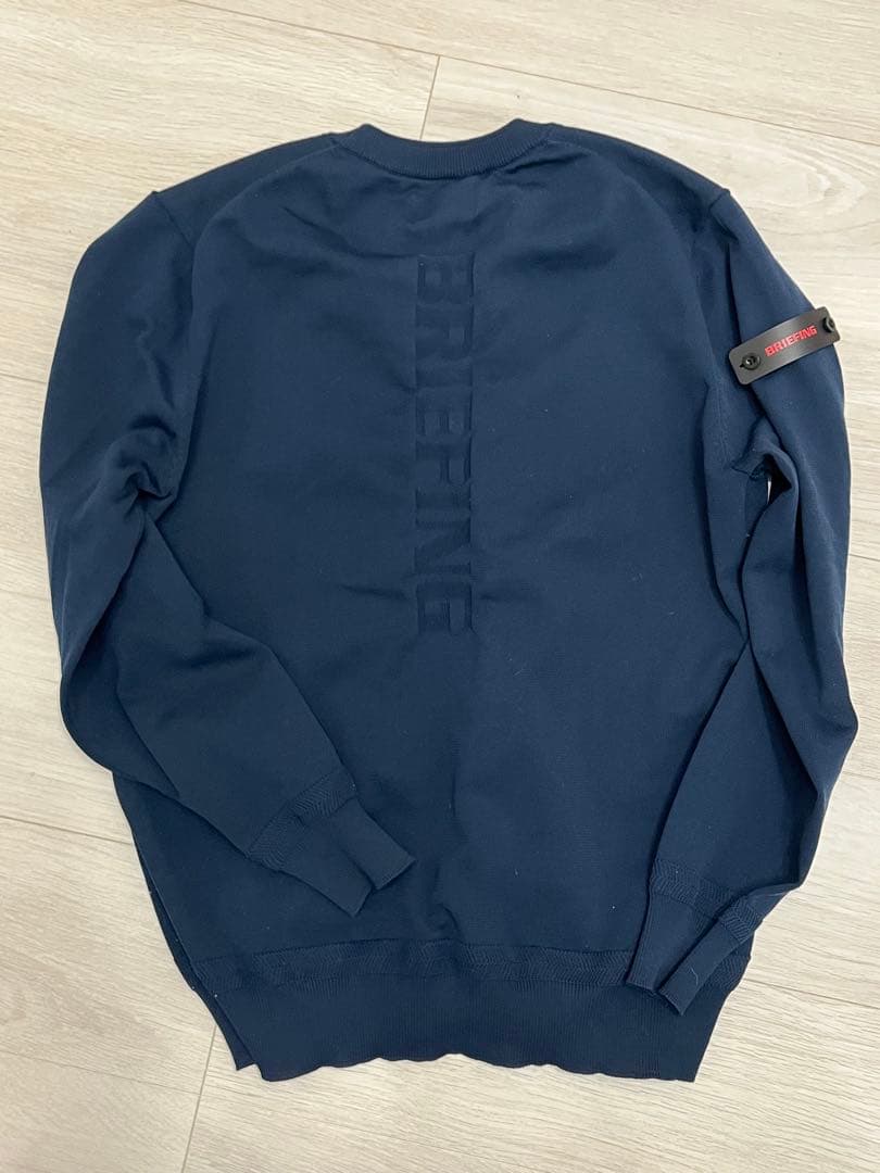 BRIEFING ネイビー ロゴ入り セーター