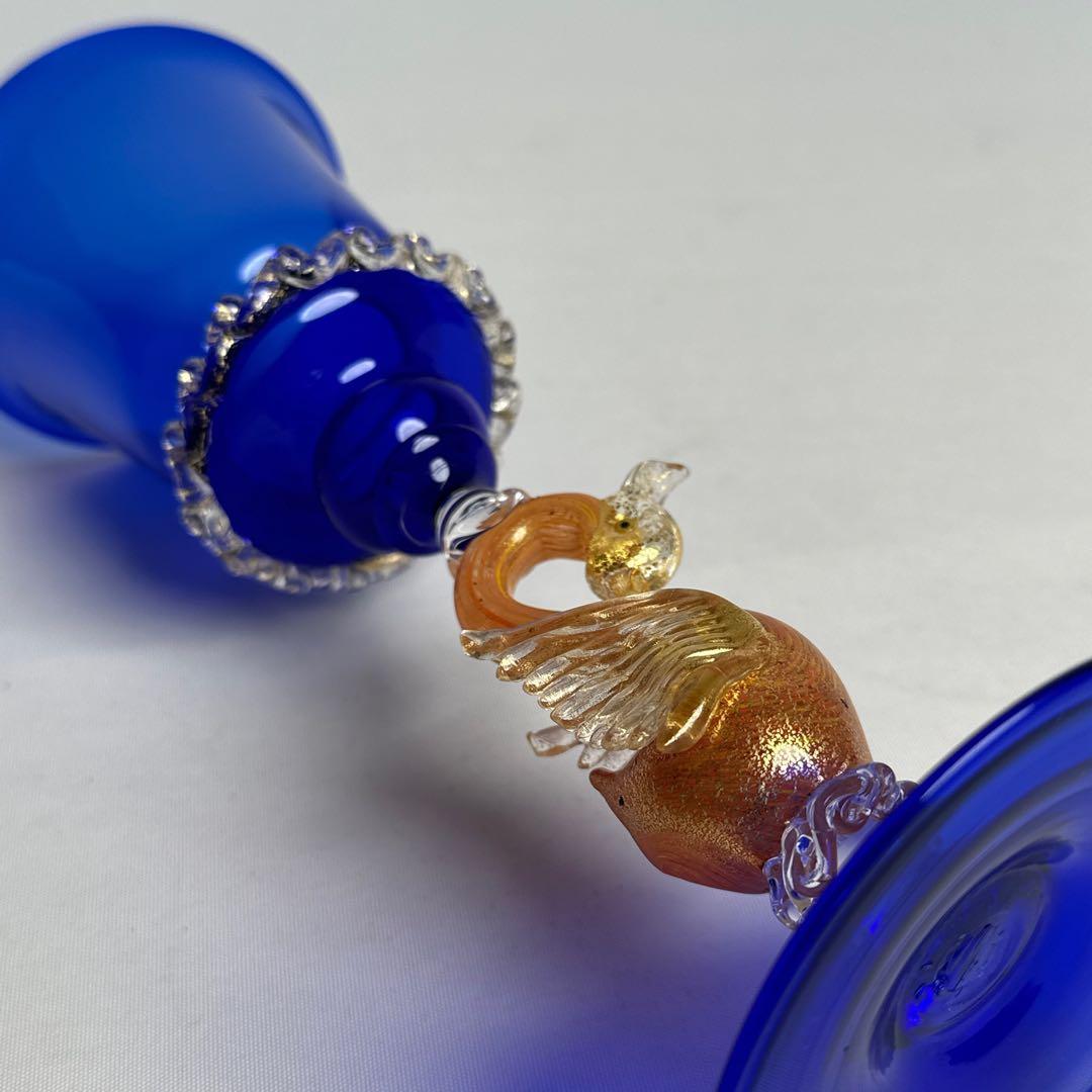 超希少】Elite Mrano ヴェネチアンガラス ムラーノガラス 金彩 白鳥