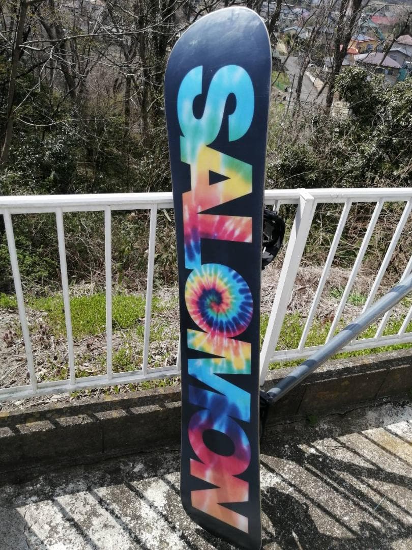 SALOMON シークエンス158カラフル スノーボード ビンディング付き