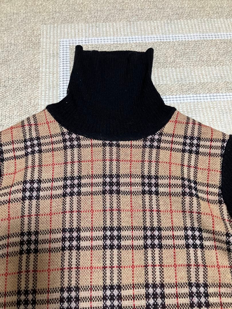 Burberrys キッズ　Aライン　ニットワンピース　チェック　S 140
