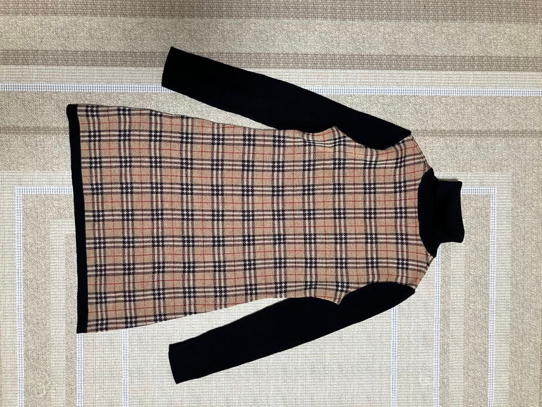 Burberrys キッズ　Aライン　ニットワンピース　チェック　S 140