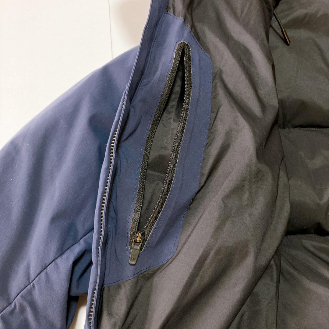 【美品】BEAUTY&YOUTH 小松マテーレ フーデッドダウンジャケット 紺