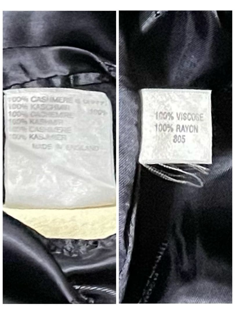 専用英国製 アクアスキュータム ピュアカシミヤ100% ステンカラー 36 美品