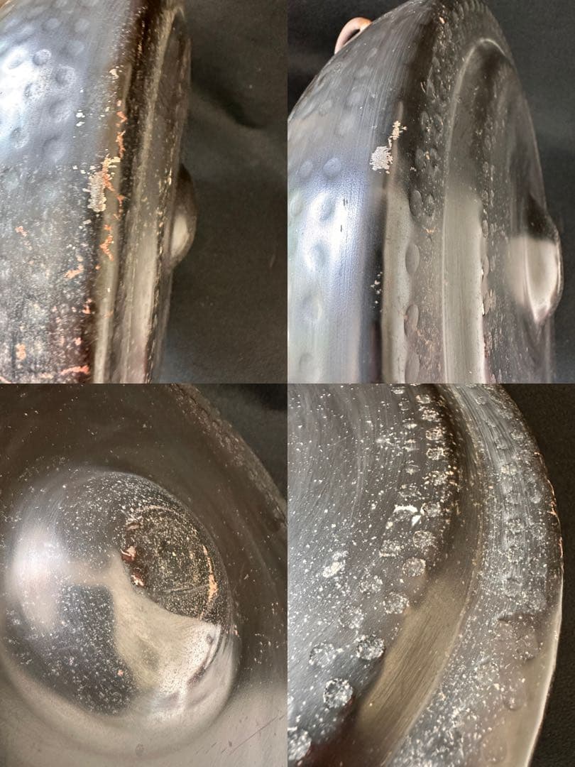 鑼　直径約36cm 古い 鎚目 鑼 重量約1336g どら 打楽器 槌目