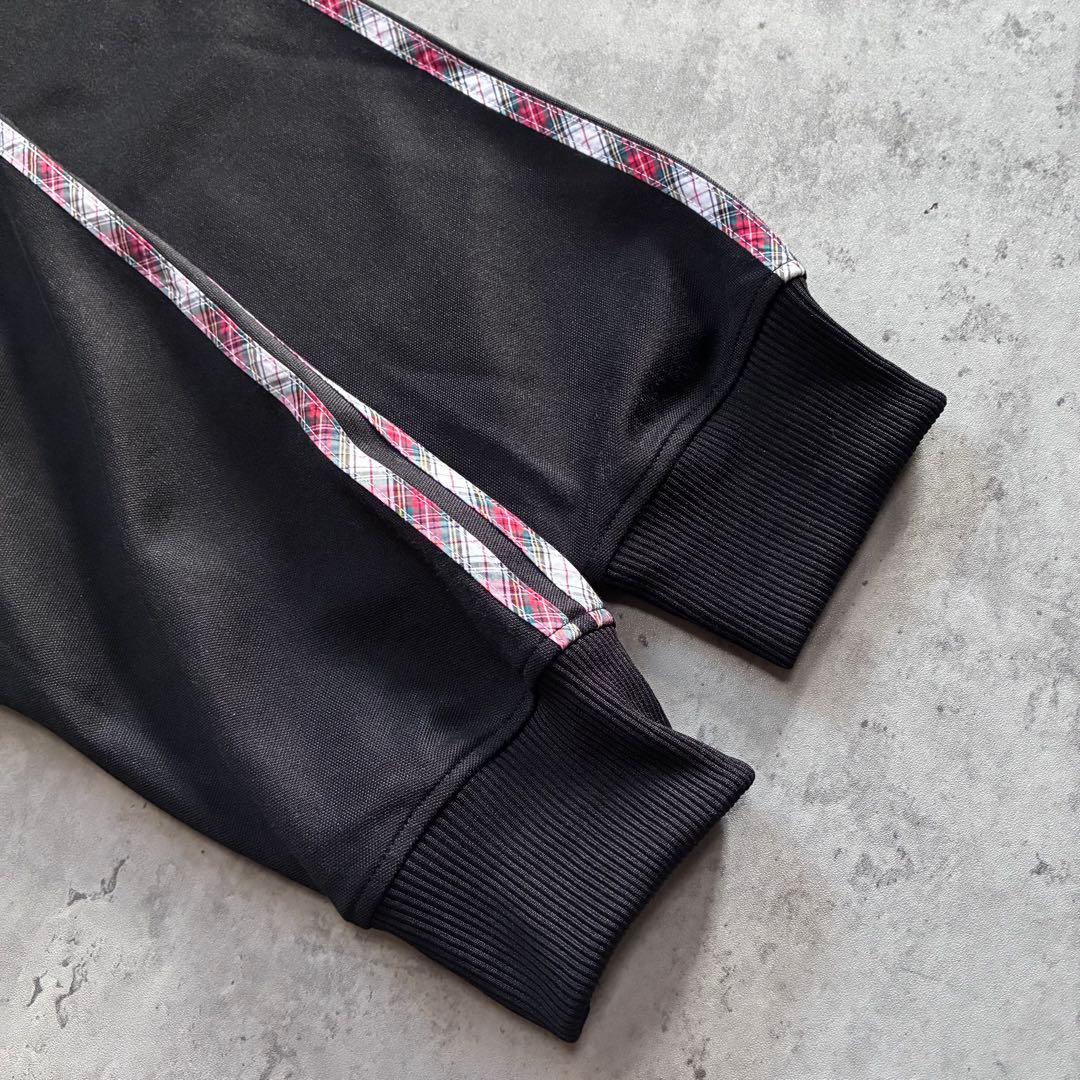 古着 FRED PERRY トラックジャケット 刺繍 サイドライン 黒 L