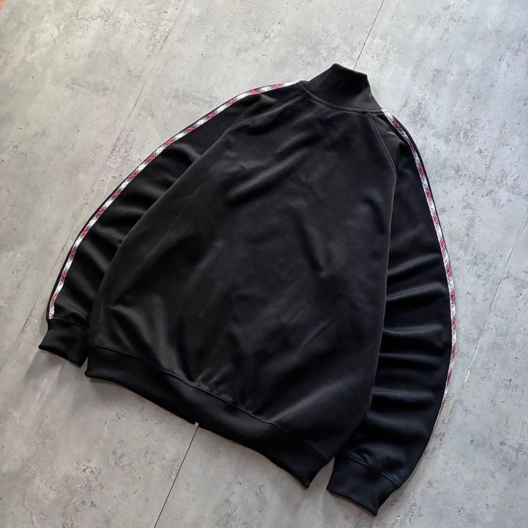 古着 FRED PERRY トラックジャケット 刺繍 サイドライン 黒 L