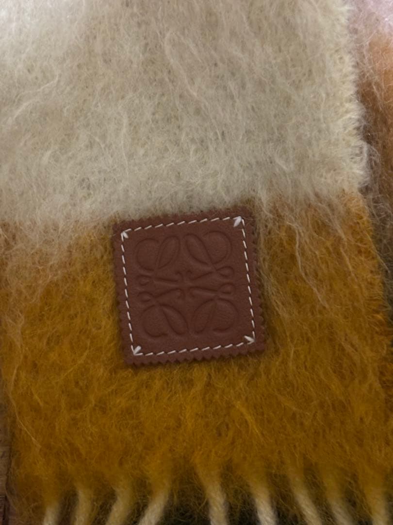 LOEWE ロエベ ストライプ マルチカラー モヘアマフラー