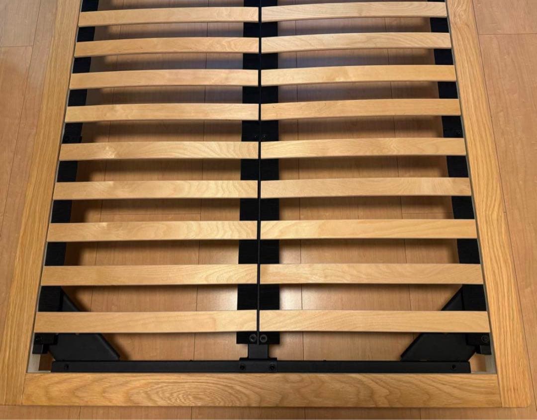 石カコ 無印良品 ベッドフレーム セミダブル 脚付き マットレス付き