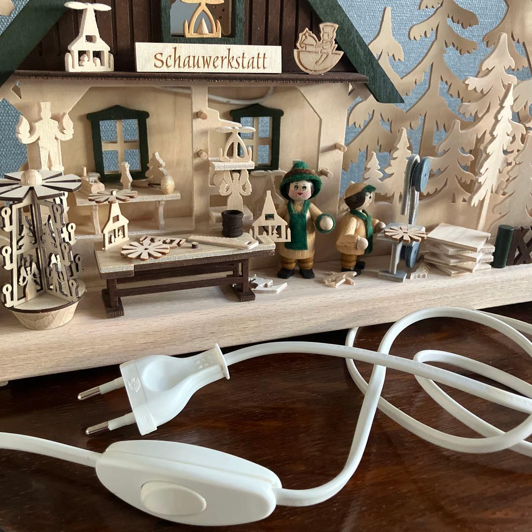 ドイツ　エルツ地方　木のクリスマス飾り　キャンドルアーチ　シュヴィップボーゲン