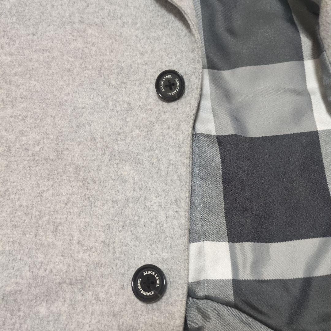 ブラックレーベルクレストブリッジ　チェスターコート　グレー　m カシミヤ