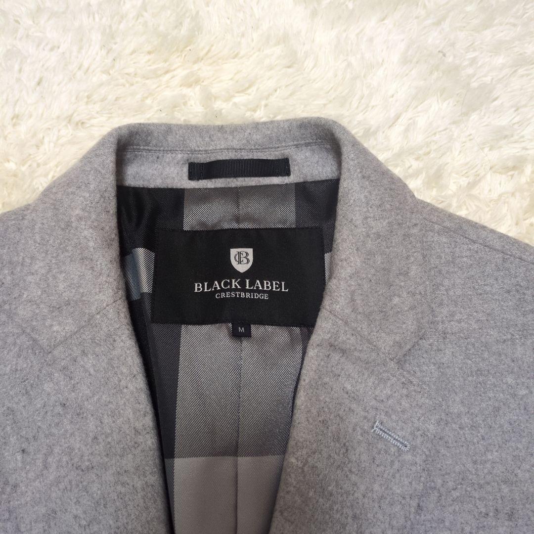 ブラックレーベルクレストブリッジ　チェスターコート　グレー　m カシミヤ