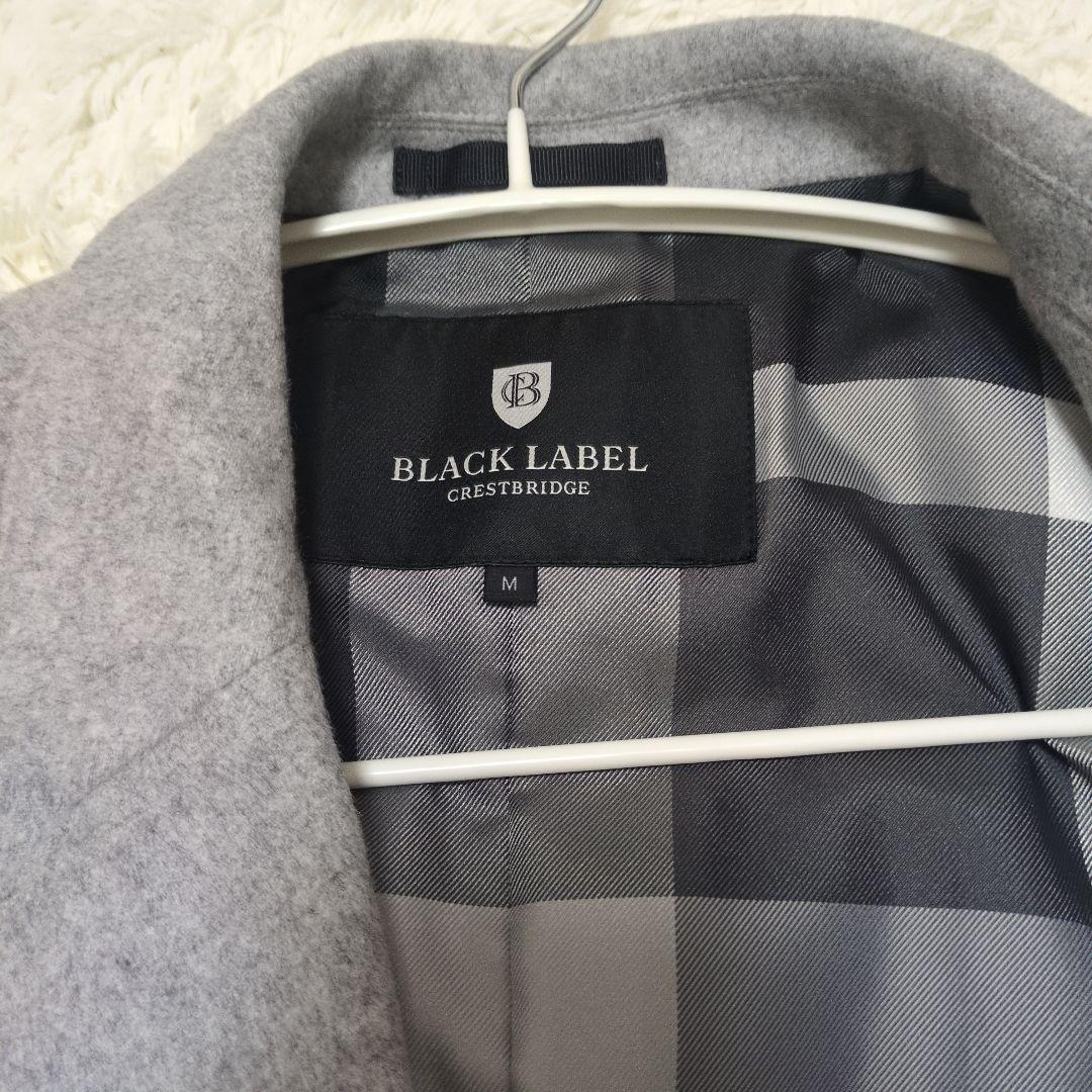 ブラックレーベルクレストブリッジ　チェスターコート　グレー　m カシミヤ