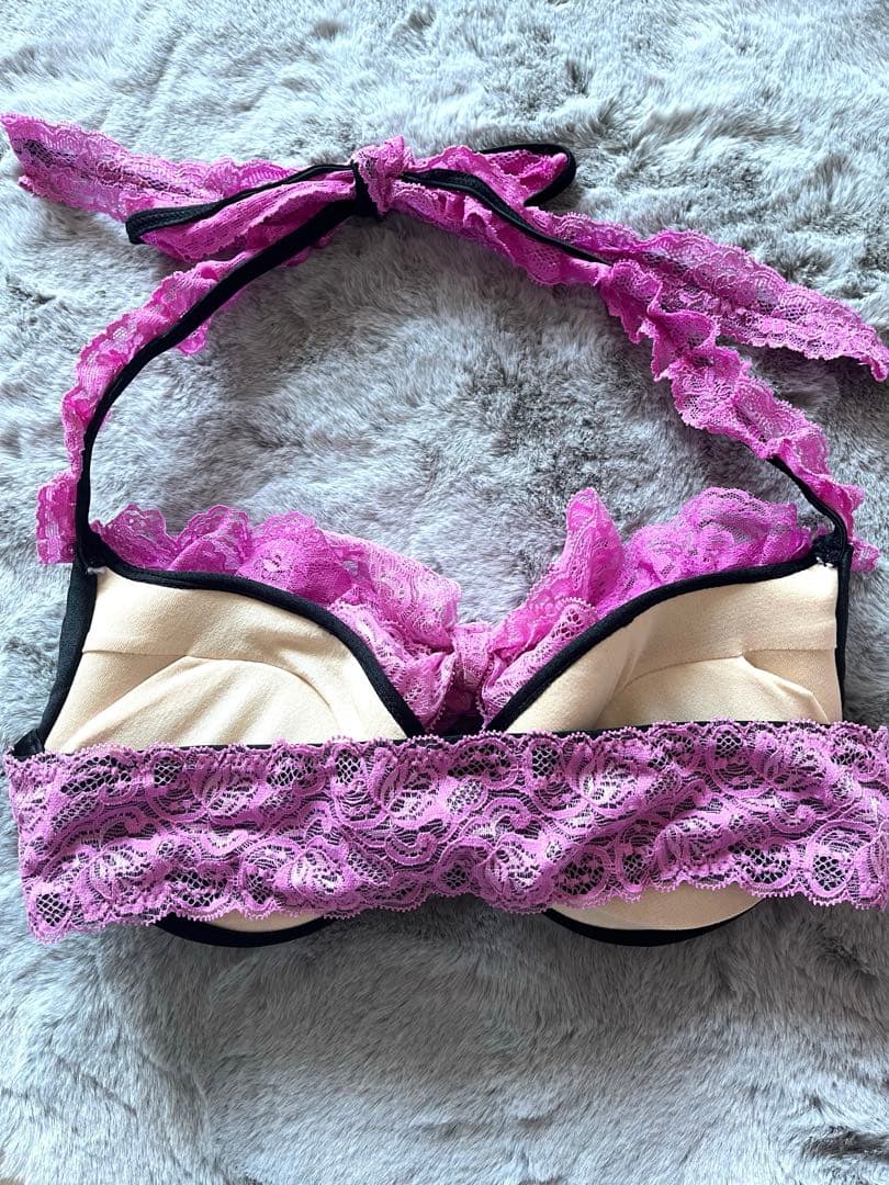 ❤︎MARS リボン　見せブラ　チューブトップ　黒×ピンク❤︎マーズ