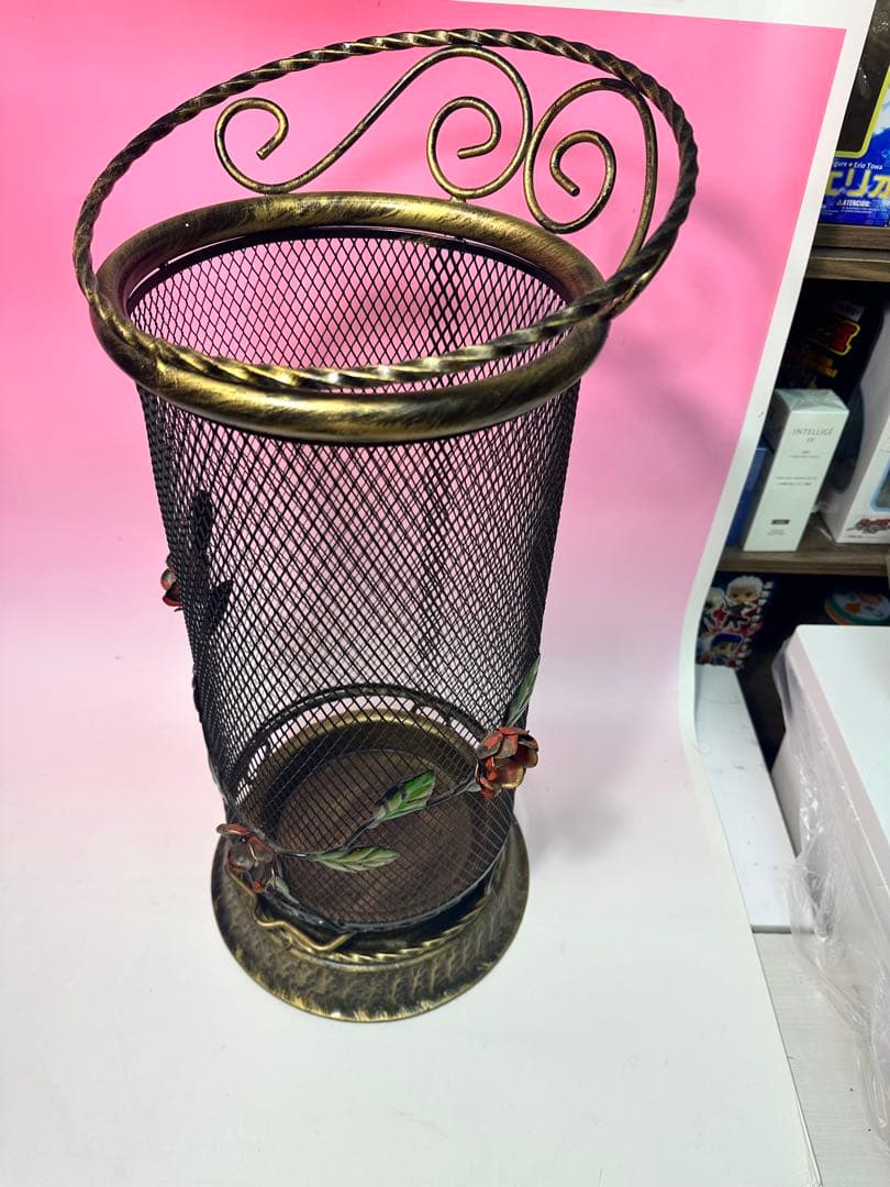 信楽焼 傘立て 鉄絵 高さ42cm